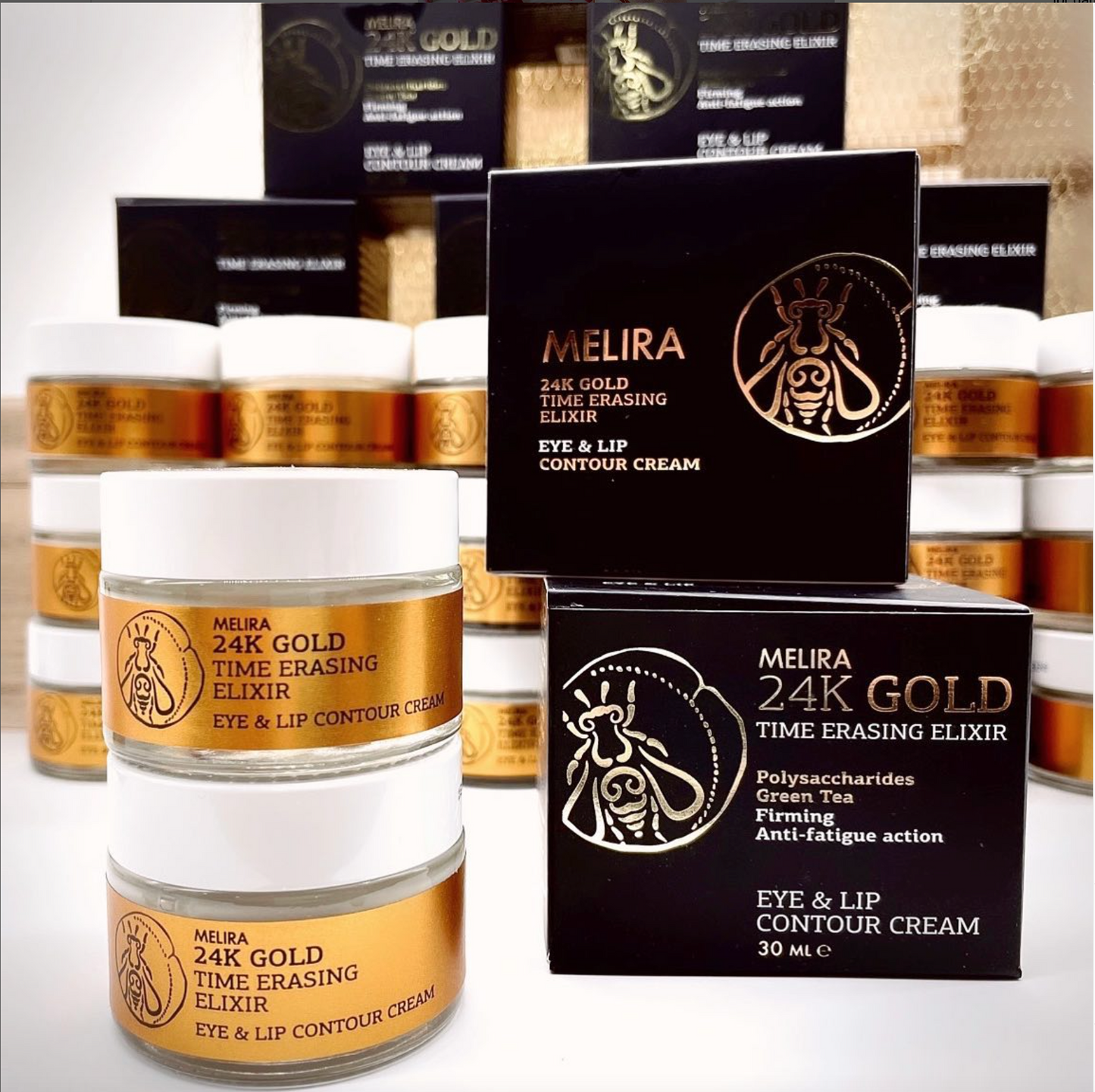 24K GOLD Time Erasing Elixir Eye & Lip Contour Cream 30ml / 1 fl.oz.