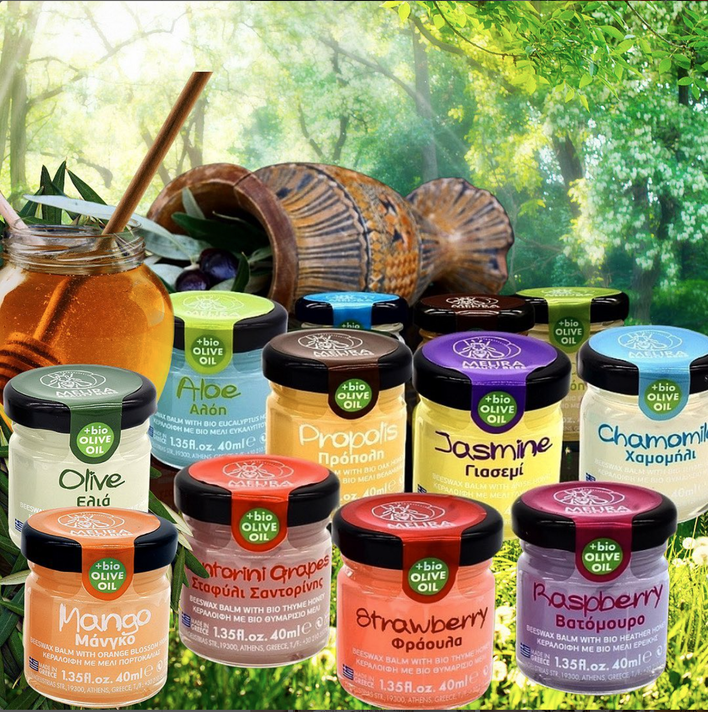 Melira Beeswax Balm Olive With Bio Chestnut Honey 40ml