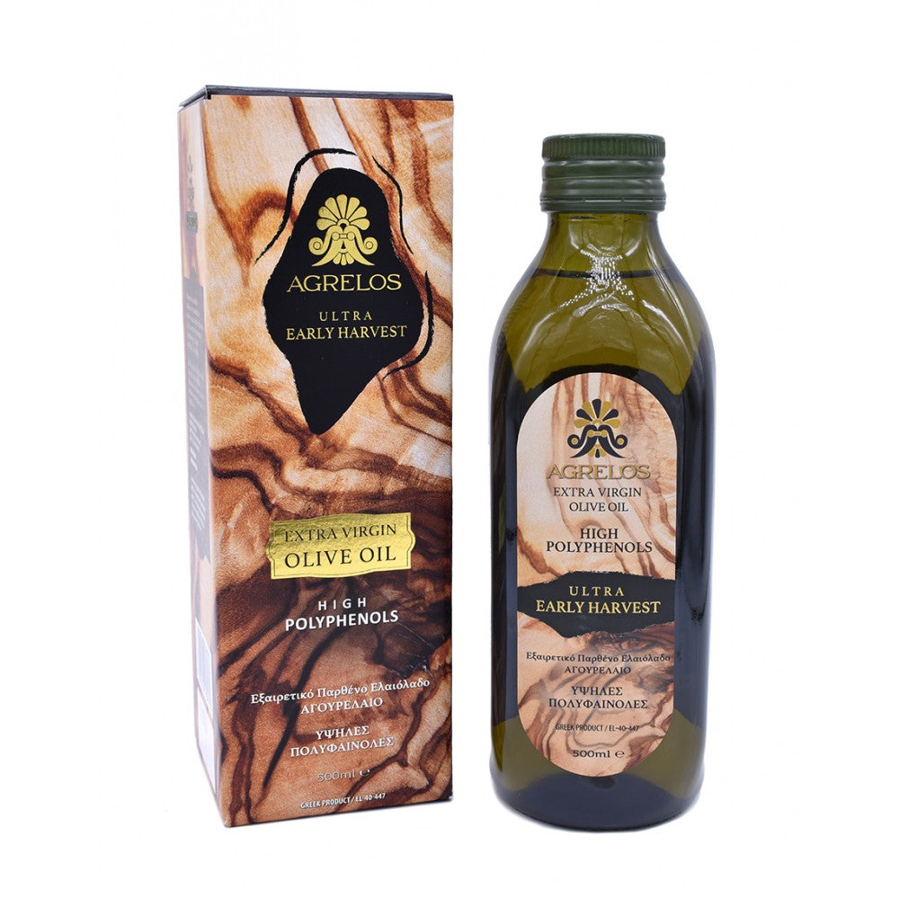 AGRELOS Ultra Early Harvest Extra Virgin Olive Oil with High Polypheno –  The Olive Hive