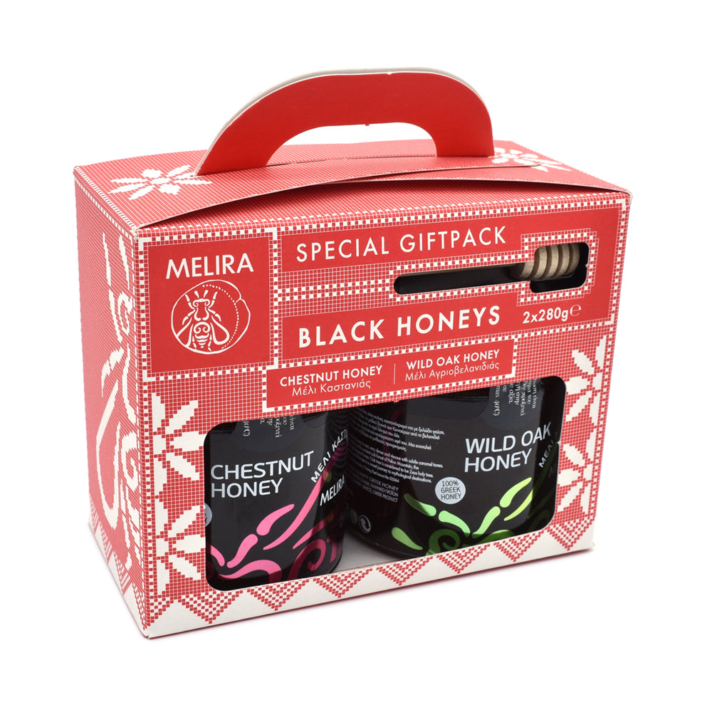 Dark Honey Gift Pack 2x9.9 oz | Black Honeys Artisan Selection – Raw & Unfiltered