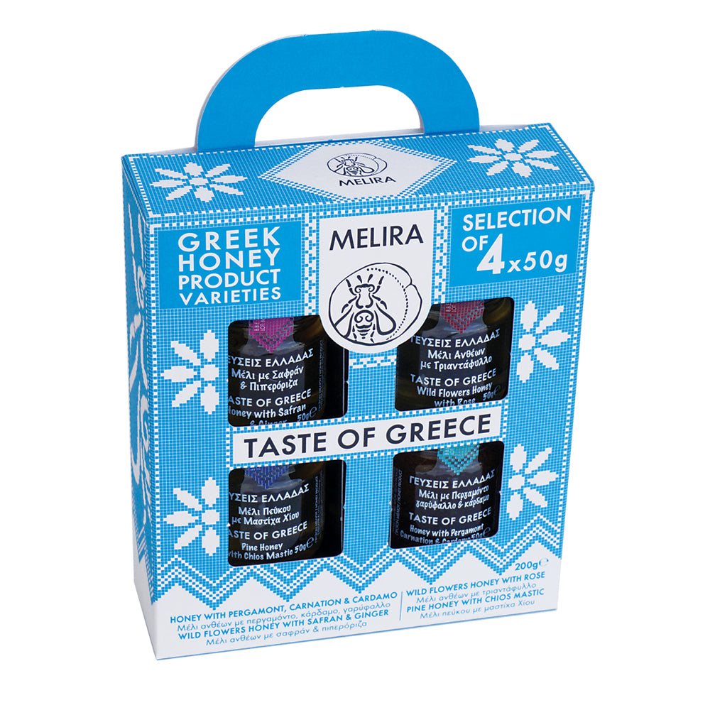 Taste of Greece Special Gift Pack 4x1.8 oz | Assorted Premium Greek Honey Sampler