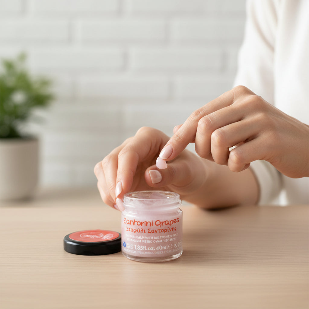 Melira 蜜蝋バーム サントリーニ グレープ バイオタイムハニー入り 40ml / 1.35 オンス