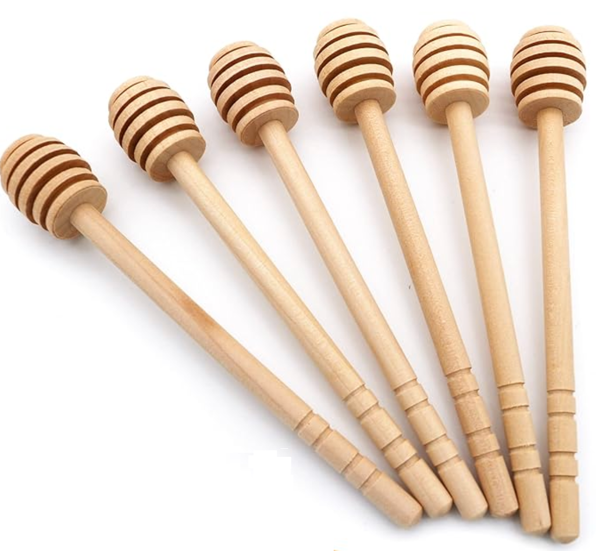 Wooden Honey Dipper Stick 6 Inch x 1