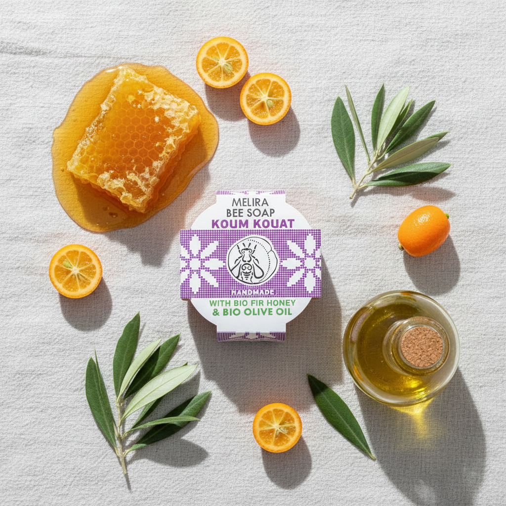 Melira Bee Soap Kumquat with fir honey, olive oil and kumquat fruits
